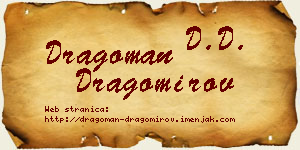 Dragoman Dragomirov vizit kartica